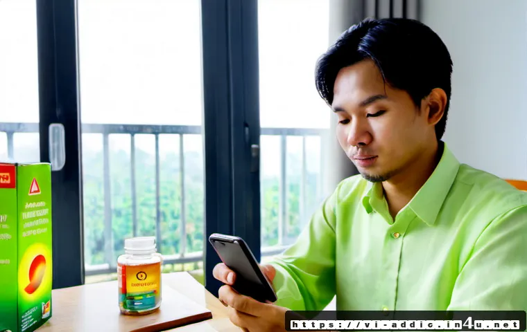 Home 17 니코틴 중독 자가 진단법 - Photorealistic Vietnamese adult seated at a clean apartment desk in Hanoi, thoughtfully holding an u...